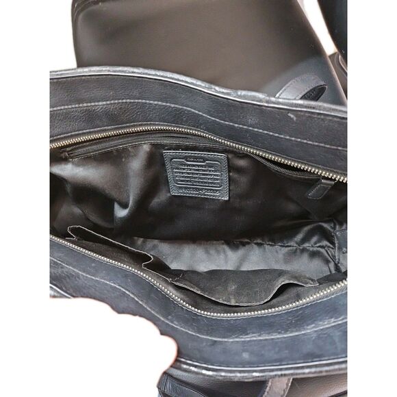 Coach Dark Leather Shoulder Bag - Picture 12 of 16